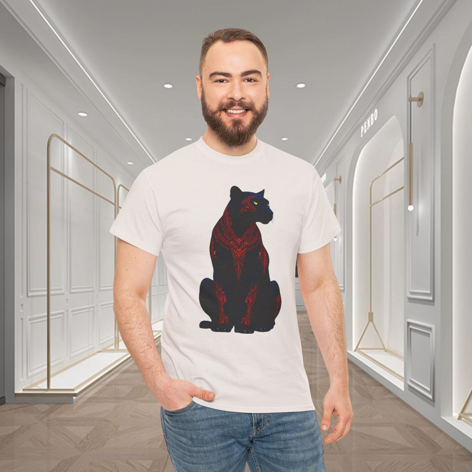 Mystic Black Panther Red Tribal Graphic T-Shirt S