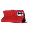 For Oppo Reno13 F 5G (Reno 13 FS 5G)/4G Case Viewing Stand PU Leather Phone Cover Imprinted Heart Pattern