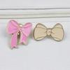 Creative Cartoon Girl Bow Brooch - Cute Alloy Badge for Clothes Accessories