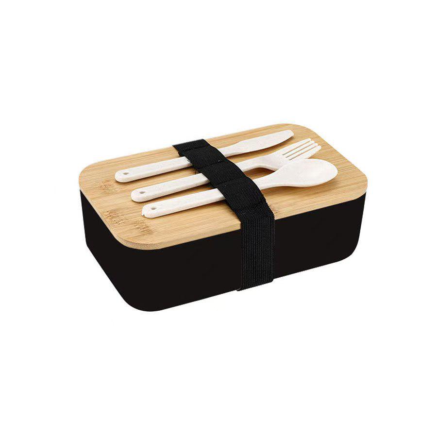 Microwave-Safe Double-Layer Bento Box with Bamboo Lid: Insulated, Divided Lunch Box for Students & Office Workers