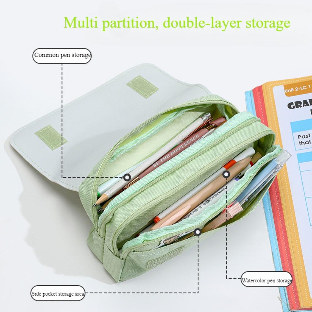 Handheld flip pencil case, pencil case, elementary school student, high-end, dirt resistant, large capacity, multi-layer pencil case