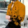 Men's Shirts Poker Black Pink White a Series of Men's New Casual Outdoor Party New 2024 Men's New Tops