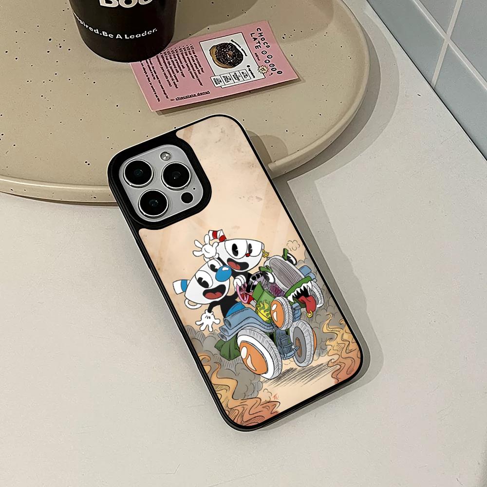Cute Game Cuphead Phone Case for Iphone 17 16 15 14 Air 13 12 11 Pro Max Mini Plus Fundas Shell PC+TPU Cover