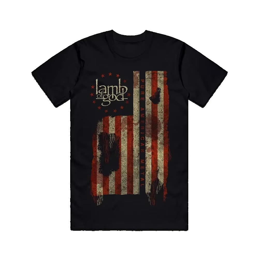 Letnia Męska Koszulka z Graficznym Czaszką Lamb of God Moda Streetwear Koszulka z Okrągłym Dekoltem Codzienna Outdoorowa Koszulki Plus Size Top Odzież Damska