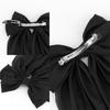 4/8pcs Ladies Satin Large  Ribbon bow Oversized bow Long tail hair clip spring clip ponytail Hair accessorie