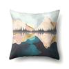 Polyester Pillowcase Automobile Decoration Mountain Home Print Pillowcase Waist Cushion Cover Bedside Cushion Cover Bedside Cushion Cover