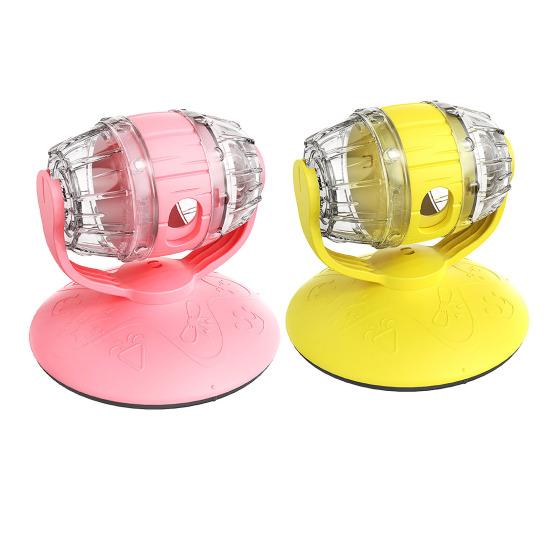 Katzen-Slow-Feeder Interaktiver Leckerli-Ausgabe-Puzzle-Feeder Drehbarer Roller Bereicherungsspielzeug für Wohnungskatzen