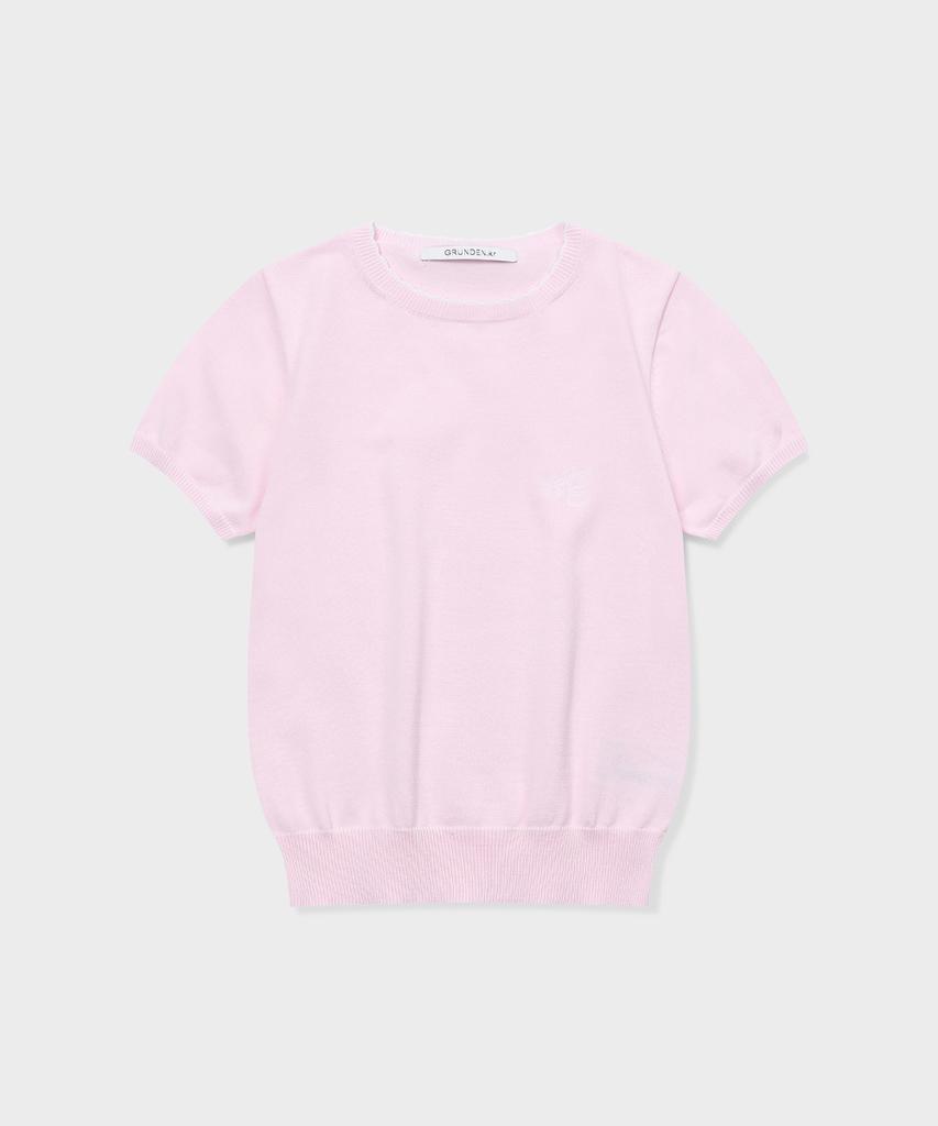 Geulleondeun Cool Cotton Knit Top (Baby Pink)