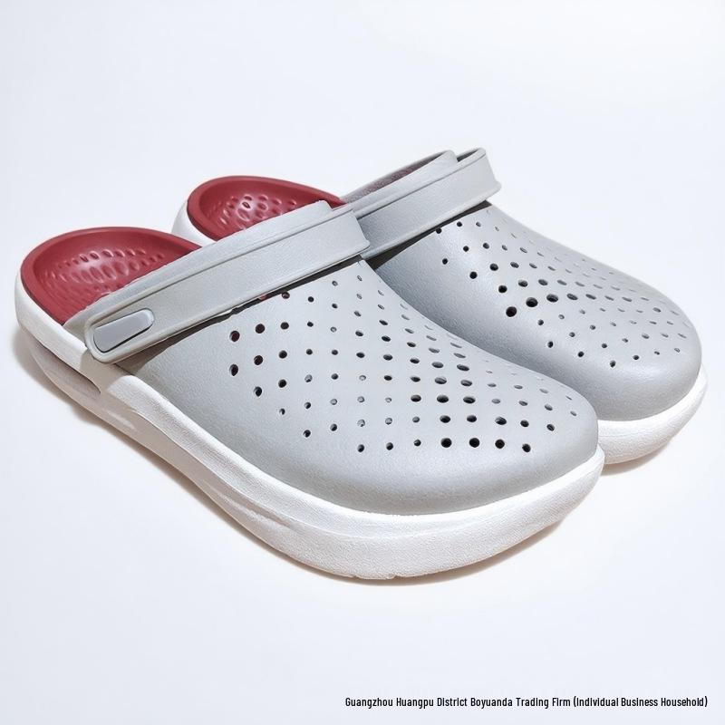 Unisex Summer Baotou Clogs: Thick-Sole, Versatile, Soft Beach Shoes