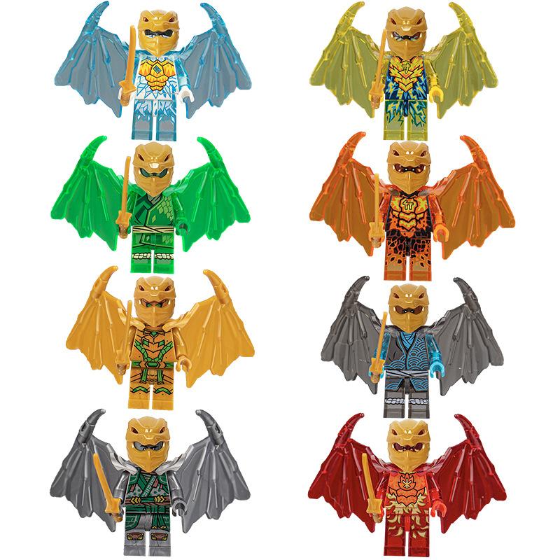 Zlatá stavebnice draka panenka chlapec vzdělávací hračka