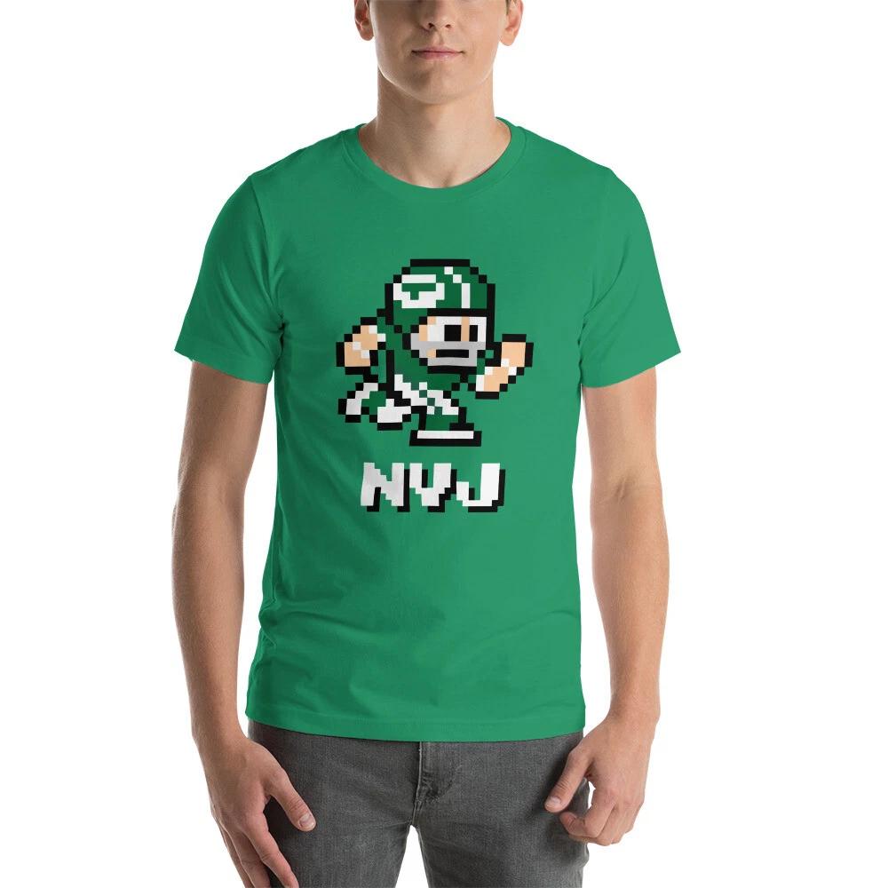 New York Jets NY NES Football Player 8-bit Tecmo Super Bowl Nintendo T-Shirt M