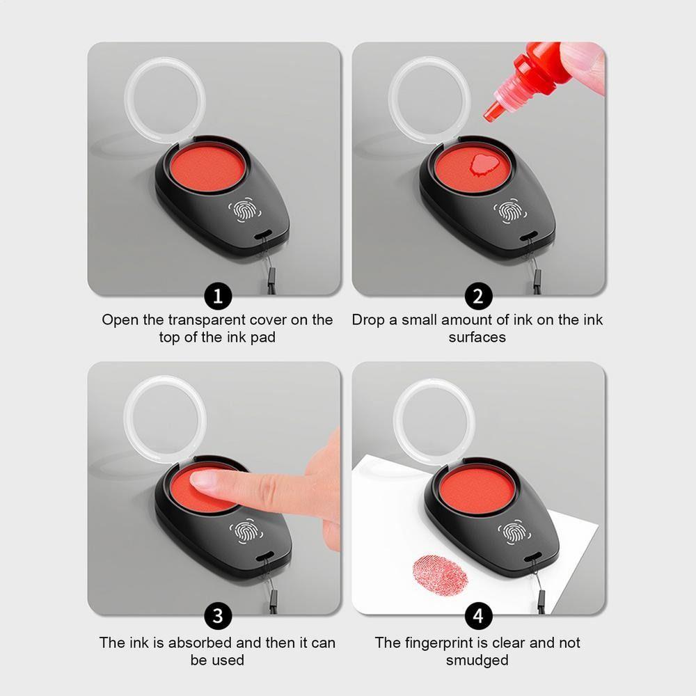 Clear Stamping Mini Fingerprint Ink Pad Finger Printing Finger Signature Inkpad  For Notary