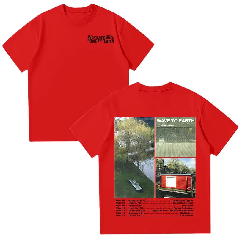 2026 Wave To Earth 003 World Tour Tshirt Unisex Casual Oversized Tops Streetwear Fashion Women Men Cotton T Shirt Kpop Clothes