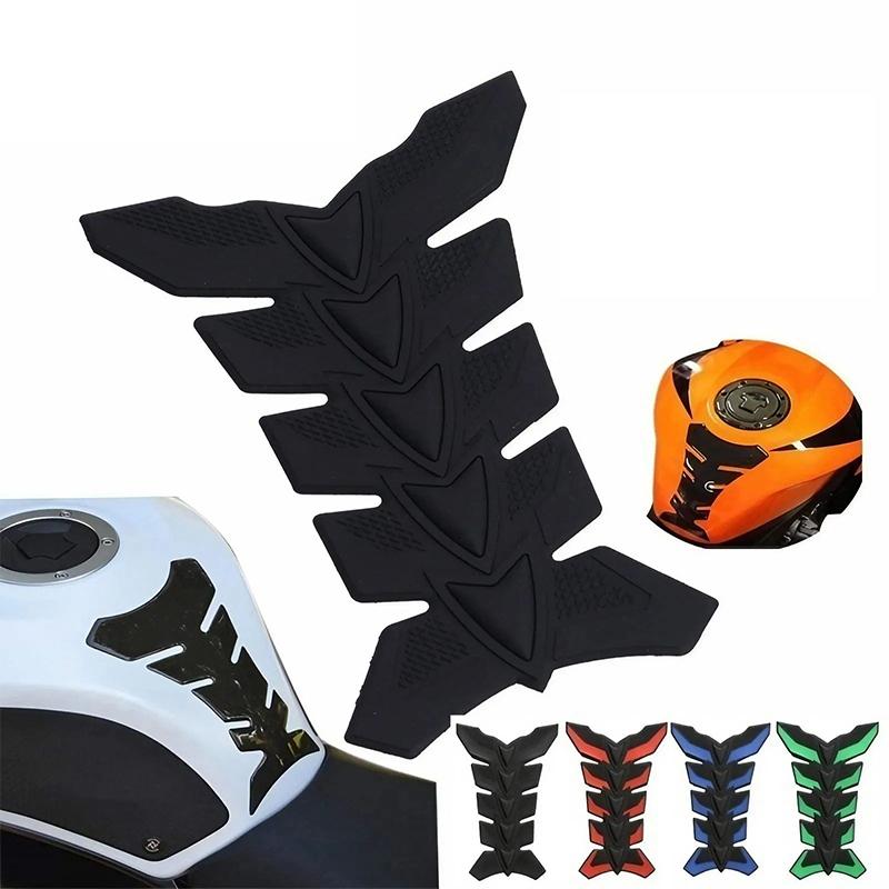Motorcycle Oil Tank Stickers Car-Styling 3D Carbon Fiber Motorcycle Tank Pad Tankpad Protector Sticker Fish Bone Style