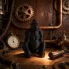 Zittende Gorilla Beeld, Geschikt voor Woonkamers, Entree, Kantoor Dominerende Kunst Ornamenten, Dier Beeldhouwkunst Liefhebbers
