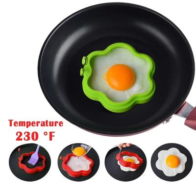 4 stili di anelli per uova fritte in silicone colorati, stampo per frittata, utensili per cucinare le uova fritte, per cucinare la colazione, padella per friggere, forno