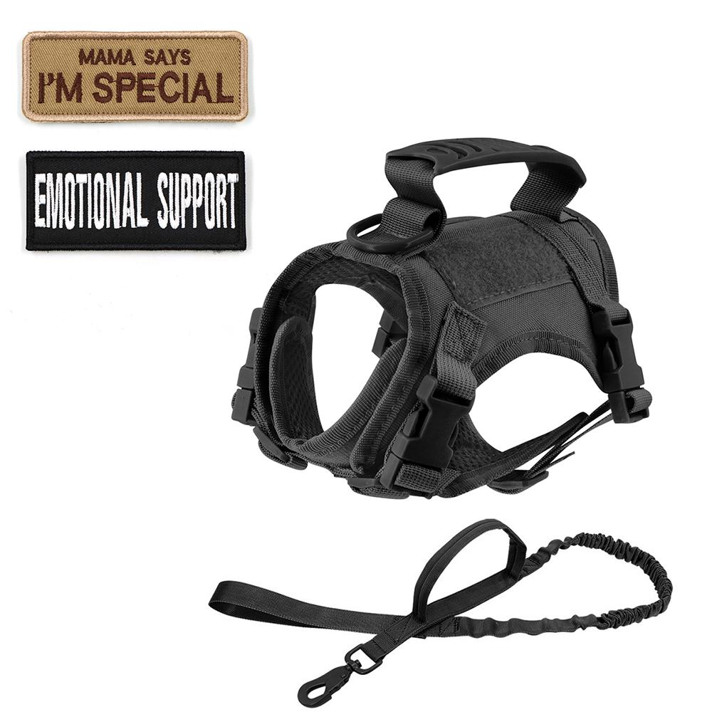 Tactical Pet Chest Harness with Traction Rope Set Universal Anti Slip for Cats and Dogs Paired with Personalized