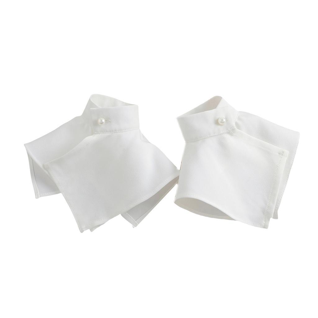 Women Wrist Cuffs Detachable Simple Cuffs Winter Autumn Shirts Sweater Sweatshirt Elegant Pearls Buttons