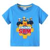 Anime Kids Tee Shirts Fireman Sam Graphic T Shirt for Boys Clothing Pop Hot Sale Girls Short Sleeved Tshirt Funny Kid Y2k Tops