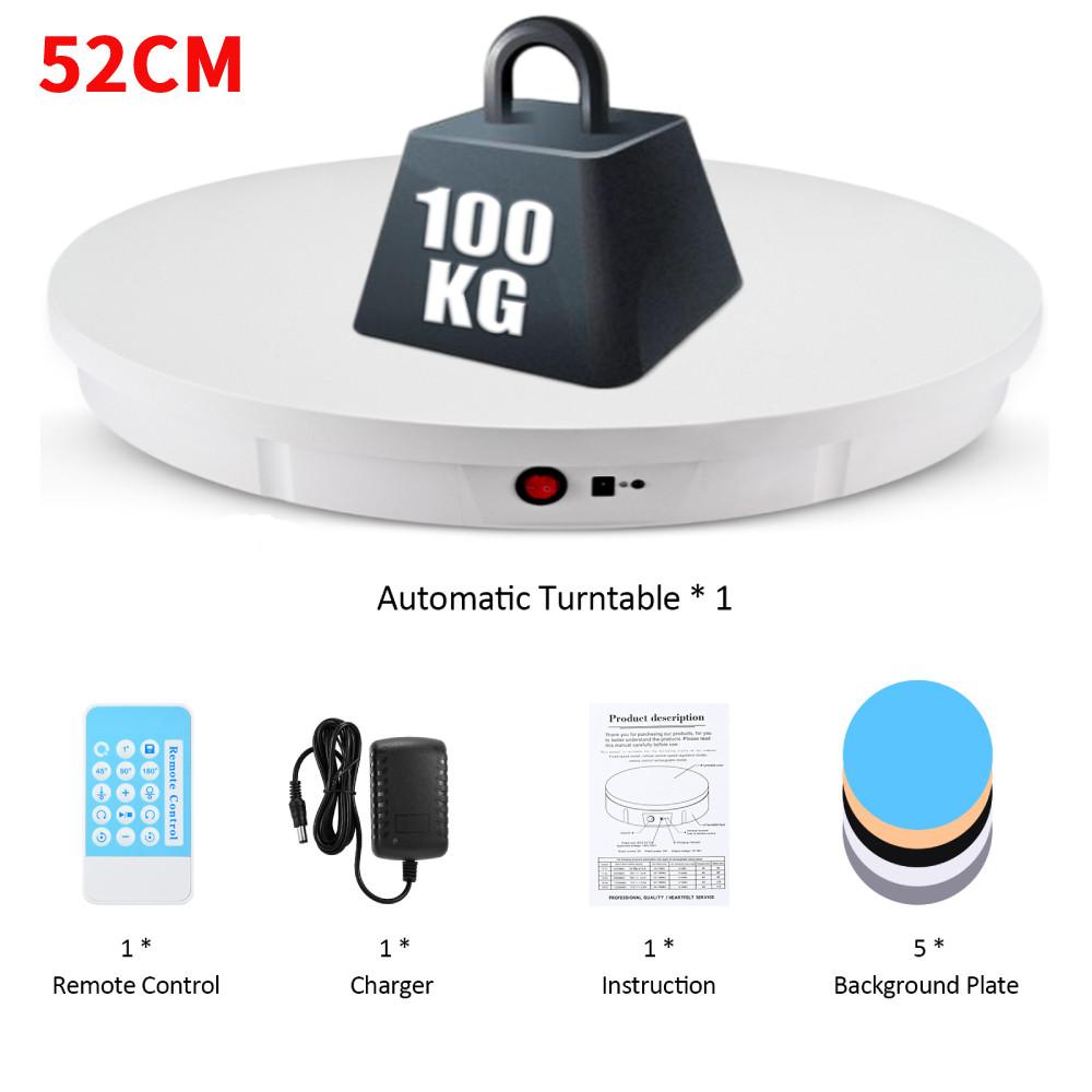 30/42/52CM 100KG Rotating Display Stand 360° Panoramic Automatic Display Table Photography Backdrop Shooting Booth Turntable