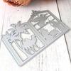 Árvore de camelo de natal, corte de metal, moldes para scrapbooking, papel, cartão, relevo, estêncil