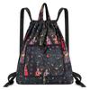 Fashionable Sports Bag Foldable Tie-mouth Handbag Large Capacity Portable Casual Home Shopping Backpack