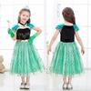 Dressy Daisy Kids' Birthday Snow Princess Green Coronation Gown, Halloween and Christmas Costume for Ages 2-3, Includes Gloves, Heart Tiara, Magic Wan