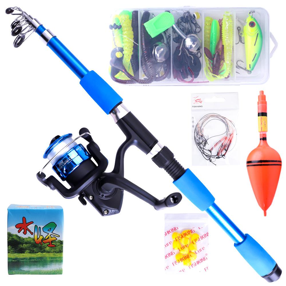 1.8m/2.1m Telescopic Sea Rod Set with 77Pcs Lure Accessories