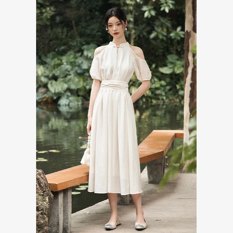 Xiyu Halter Neck New Chinese Style Long Dress
