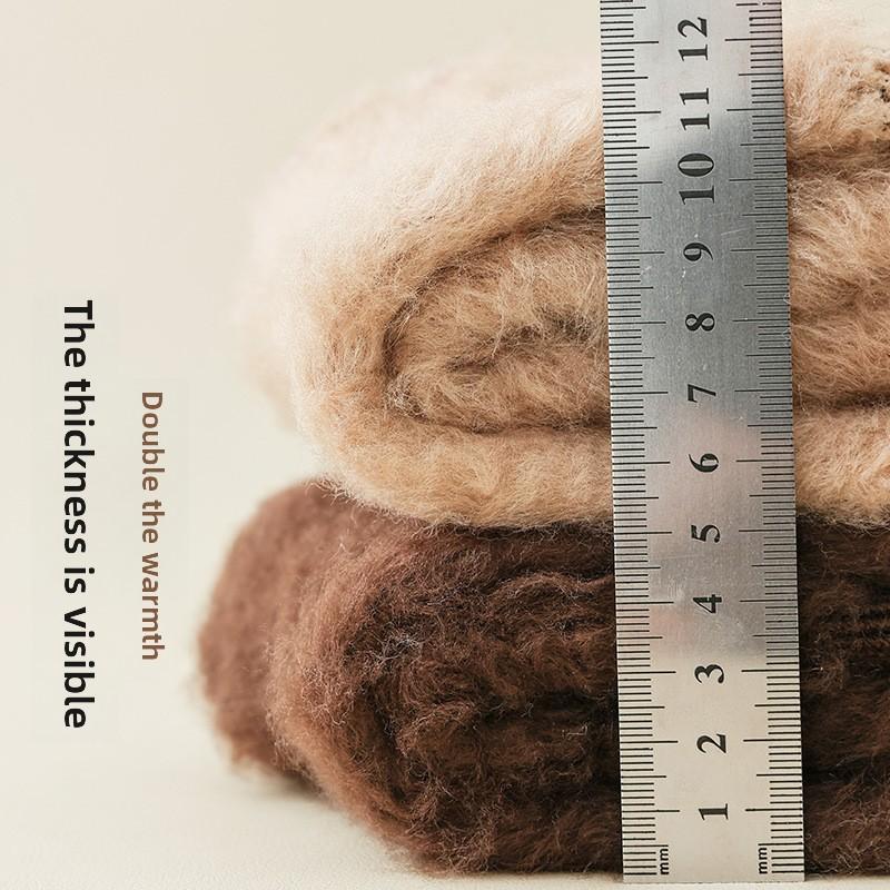 5 Pairs of Men's Autumn and Winter Thickened Pile Circle Warm and Fleece Mid Tube Socks