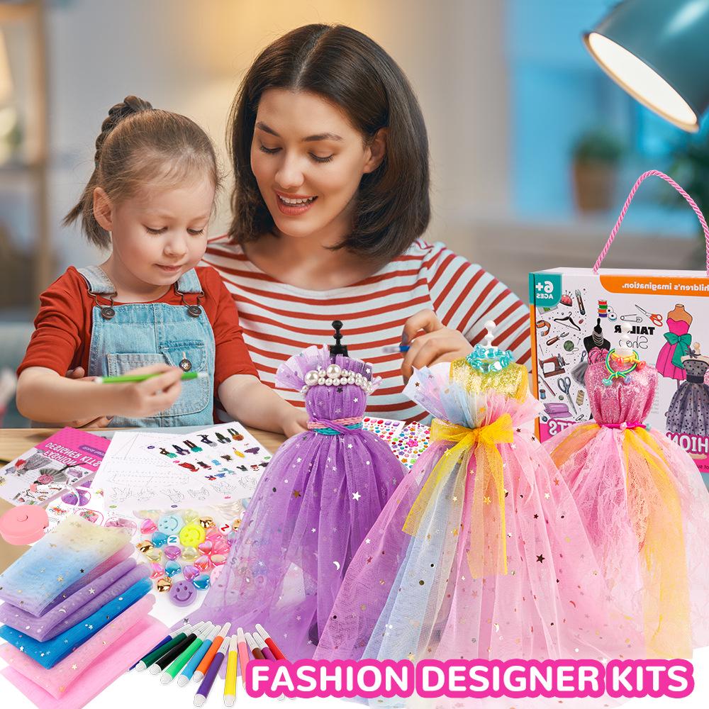 DIY Sewing Set for Creative Girls Ages 6-12: Design and Make Children's Clothing