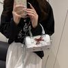 Waterproof Crossbody Bowling Bag Bow Small Square Bag All-Match Boston Handbag  School