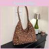 Street Style Leopard Print Tote Bag For Women Large Pu Material Casual Handbag