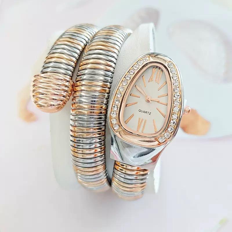 Snake, Ladies Bracelet Watch, Creative Versatile Quartz Watch Personalized Bracelet Watch розового золота