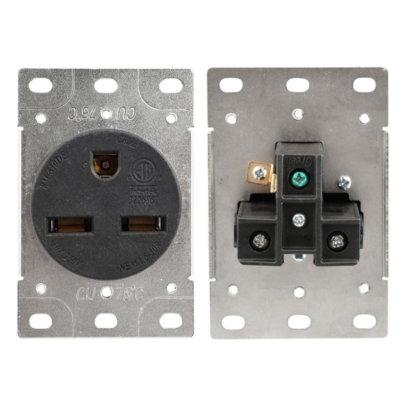 30Amp 250V RM 630DF NEMA 6 30R Outlet with Corrosion Resistant Construction for Industrial and Residential Use