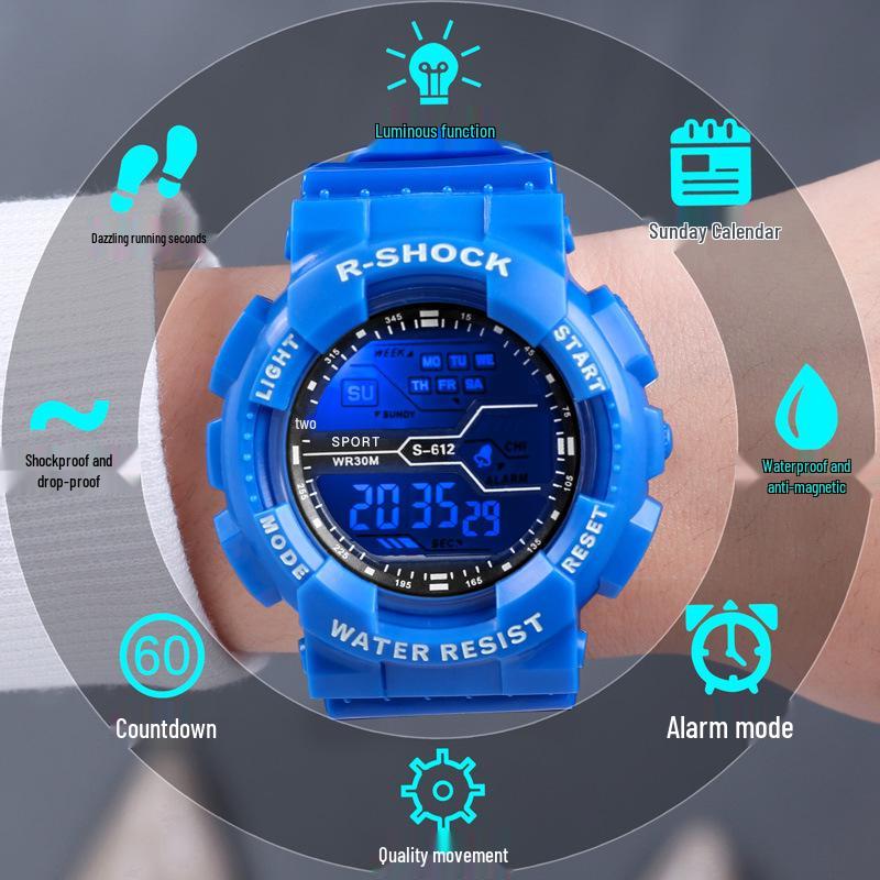 30m Waterproof LED Sports Watch - Minimalist & Trendy for Men & Students