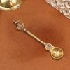 Shri Anand Brass Golden Spoon Anchmani Charnamrit for Pouring Ghee In Hawan Kund Rituals and Pooja Ceremonies (Brass, Round Spoon)