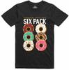 Mens Funny Novelty T Shirt Donut 6 Pack Ring Spin Cotton Pre-Shrunk Tee
