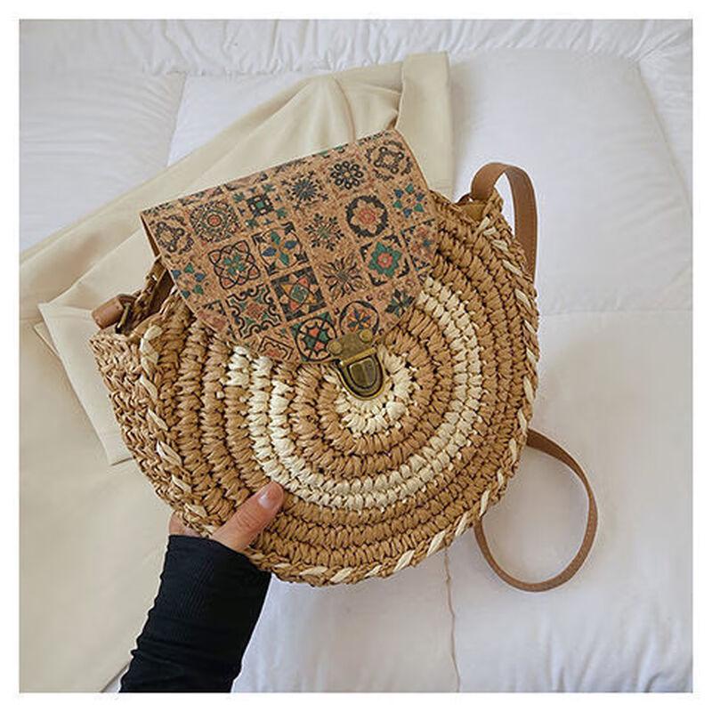 REWELL Handmade Mini Straw Shoulder Crossbody Bag