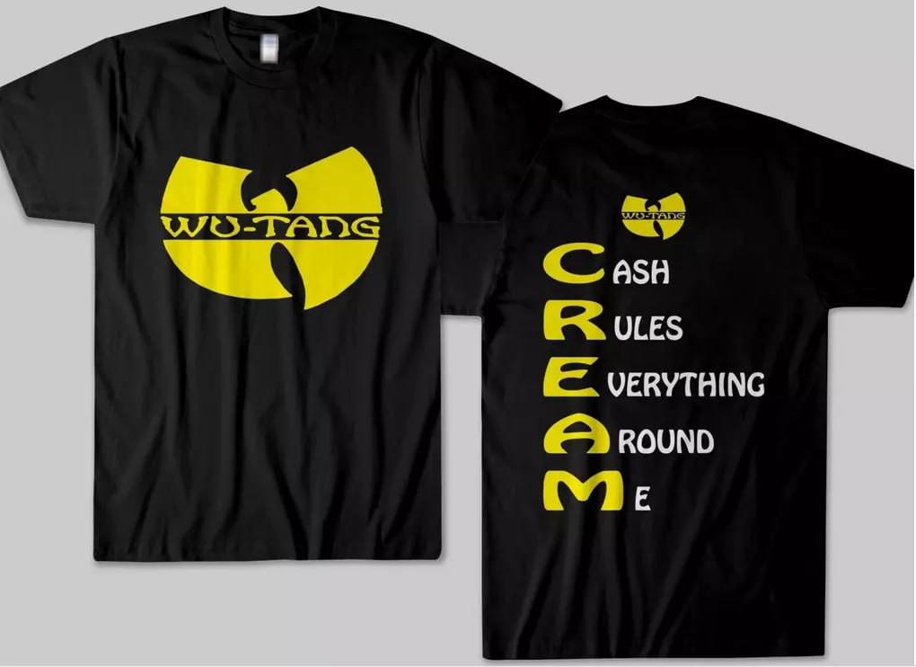 Wu-Tang Clan CREAM Rap Hip Hop 90s Unisex T-shirt M