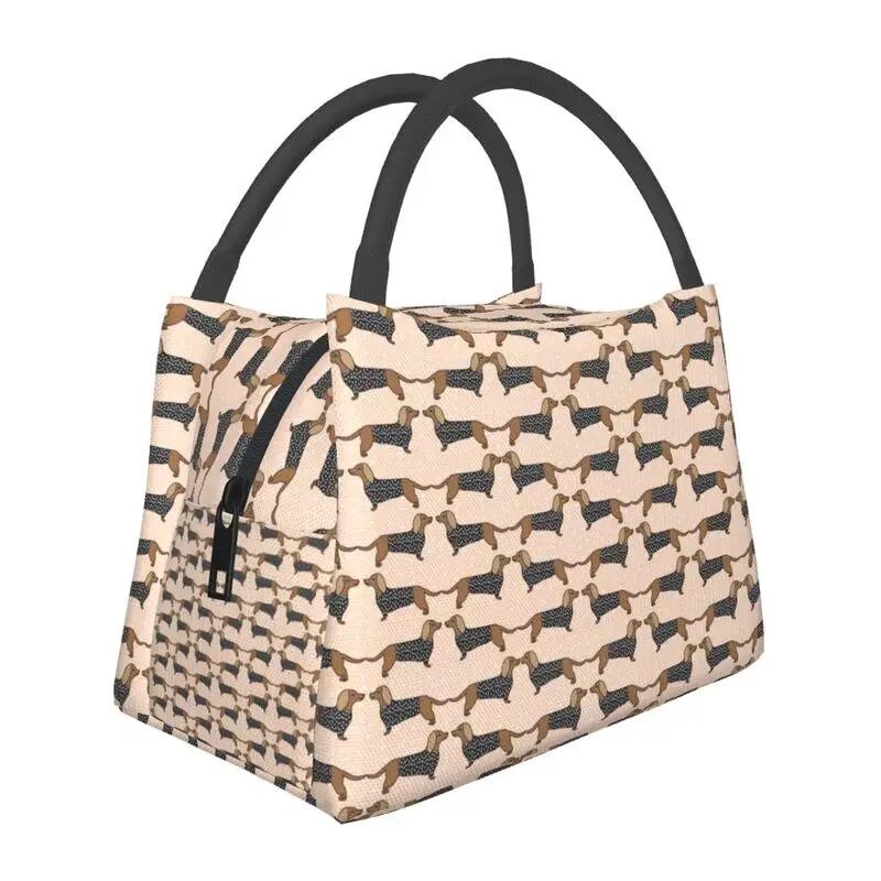 

Dachshund Sausage Dog Portable Lunch Boxes Badger Animal Cooler Thermal Food Insulated Lunch Bag Office Work Pinic Container S разноцветный