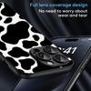 Cow print cteative painting art pattern Phone Case For iPhone 16 15 14 13 12 11 Plus Pro Max Limited Black hard case Sheepskin