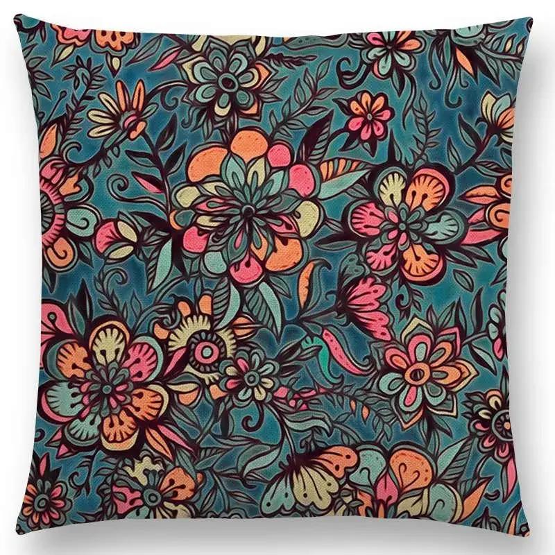 Nordic Throw Pillow Case Spring Leaves Print Cushion Cover Home Decor / Pillow Covers for Sofa Cushion Covers Hogar