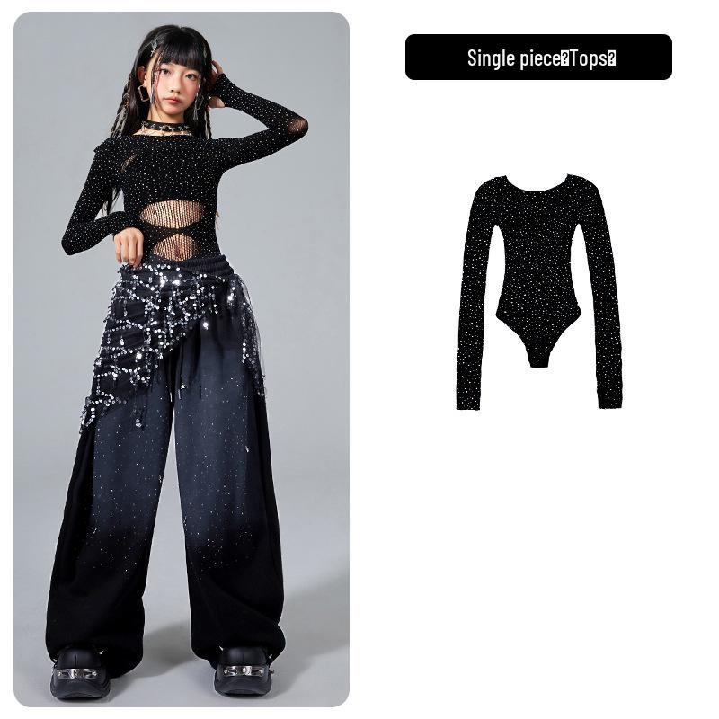 Trendy Kids' Jazz Dance Clothing: Cool Fashion for Girls' Group Performances & Festive Shows