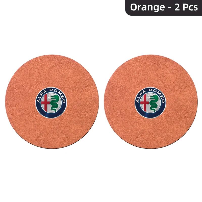 

Car Stickers For Alfa Romeo 2pcs Suede Car Coaster Water Cup Drink Holder Anti-Slip Pad For Alfa Romeo Giulia Stelvio Giulietta