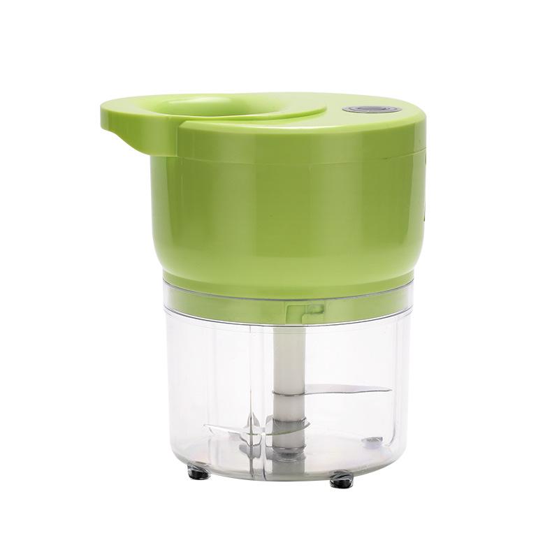 

Rechargeable Multi-Functional Electric Food Processor: Garlic Masher, Vegetable Cutter, Meat Grinder, Baby Food Maker & Blender. зелёный