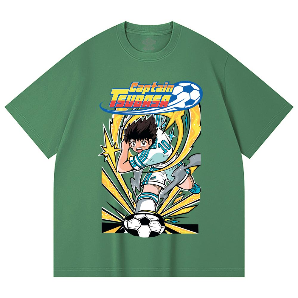 230 Gsm 100% Cotton Captain Tsubasa V1 Print Unisex Heavy Cotton T Shirt