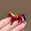 [Cavalo Galopando] Broche Exquisito, de Alta Qualidade, Lazer de Luxo, Temperamento Espiritual e Sofisticado
