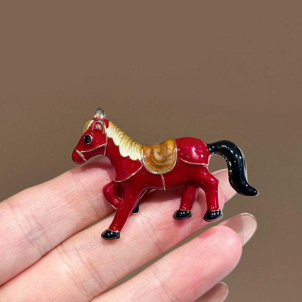 [Cavalo Galopando] Broche Exquisito, de Alta Qualidade, Lazer de Luxo, Temperamento Espiritual e Sofisticado