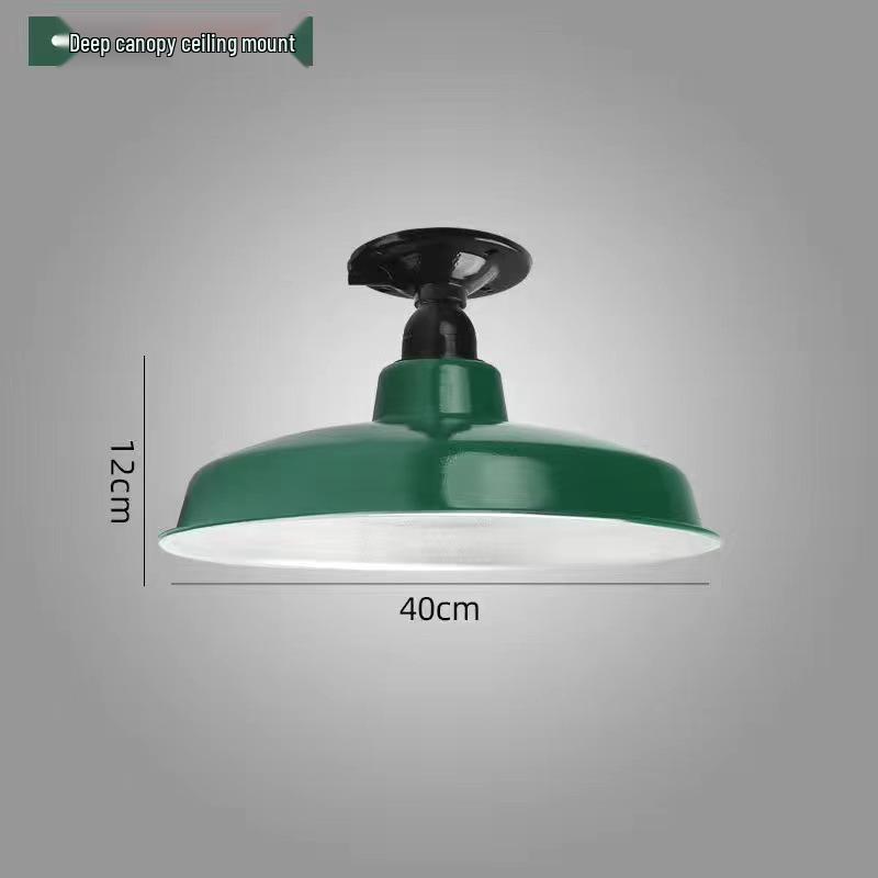 Vintage Military Green Outdoor Curved Pole Street Light, Waterproof Industrial-Style Lampshade for Doorway or Farmhouse Wall